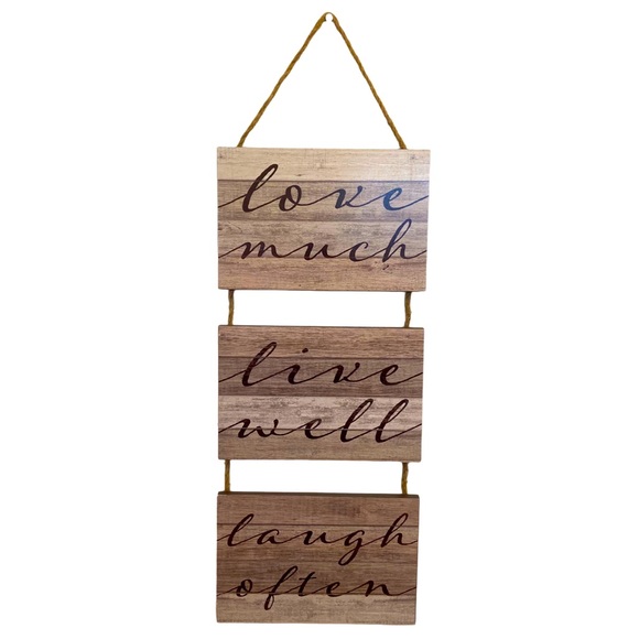 🌟3 FOR $15🌟 Wall Decor (Hanging)- LOVE, LIVE, & LAUGH! - Picture 1 of 6